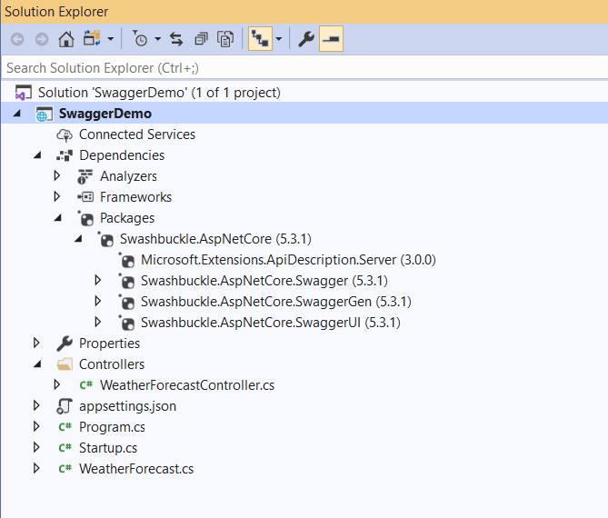 Adding Swagger to ASP.NET Core 3.1 Web API