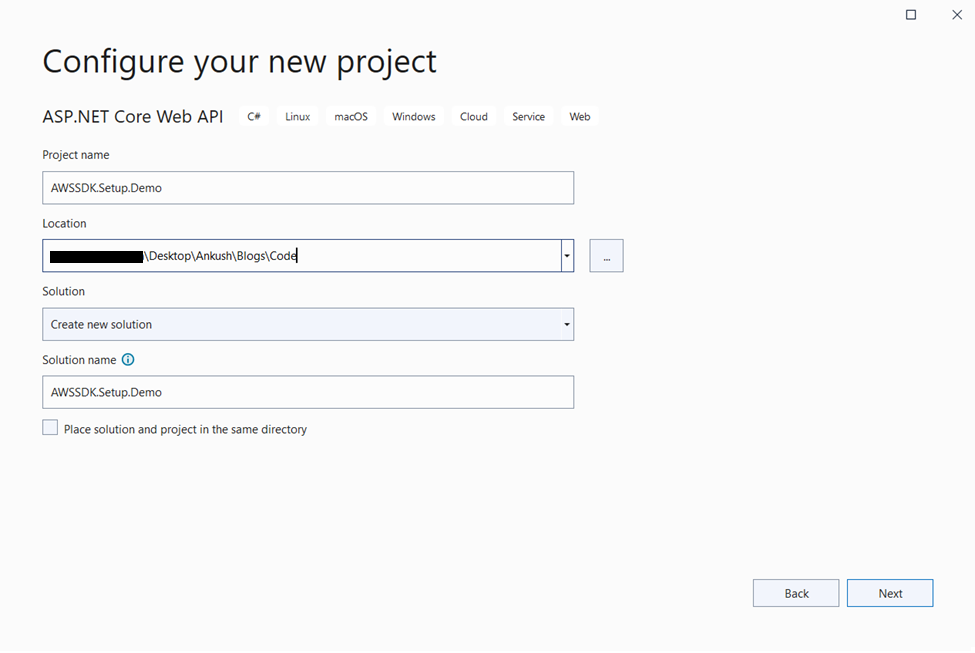 Configuring the AWS SDK for .NET with .NET Core