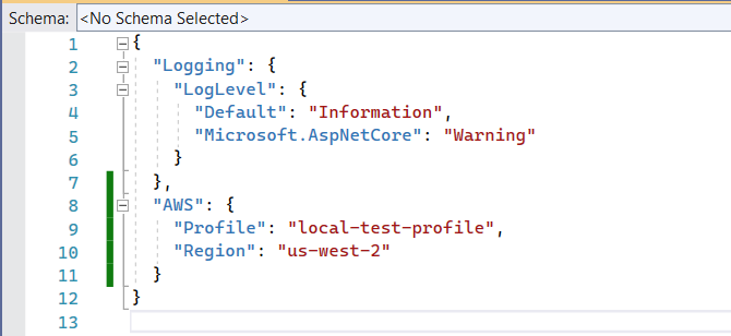 Configuring the AWS SDK for .NET with .NET Core