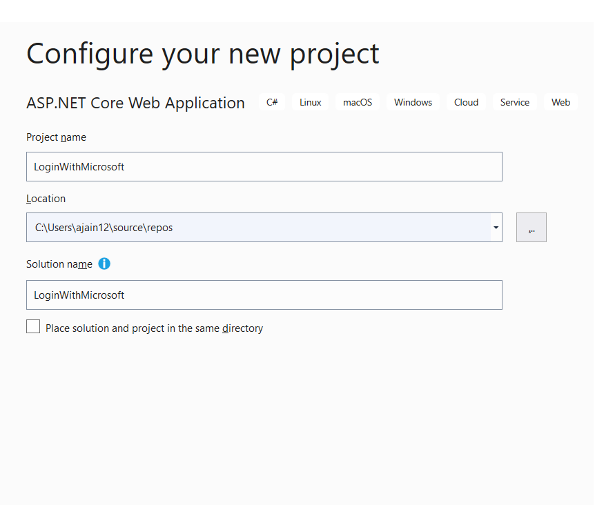 Implementing Login with Microsoft or Azure Active Directory Account using ASP.NET Core 3.1