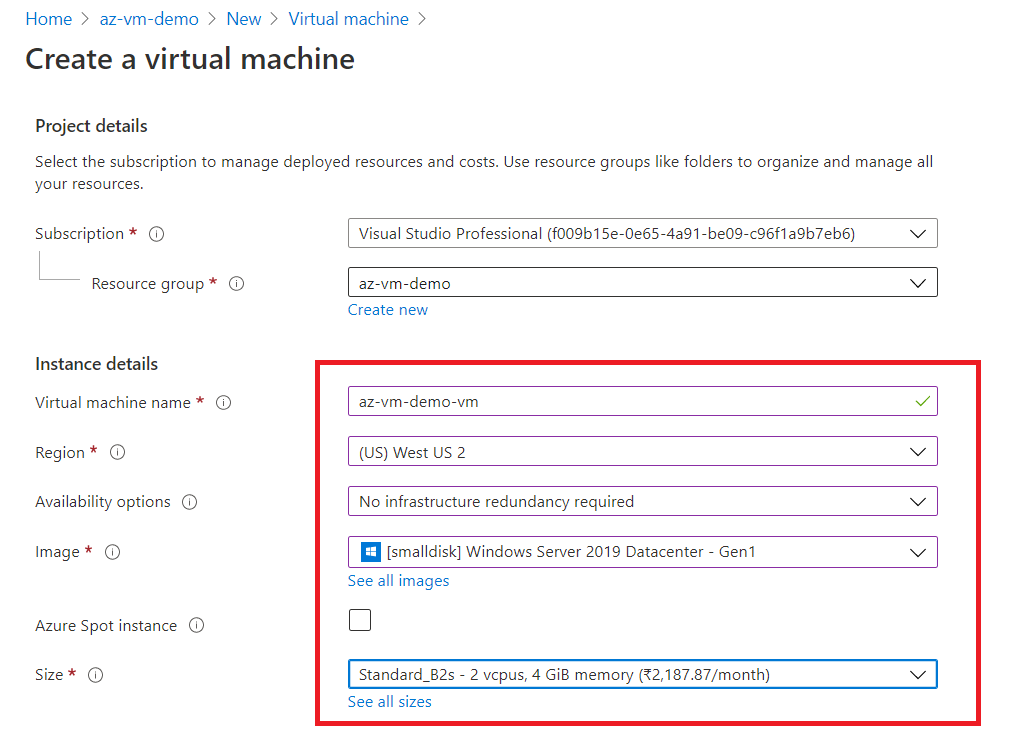 Creating a Virtual Machine in a Virtual Network (VNET) in Azure